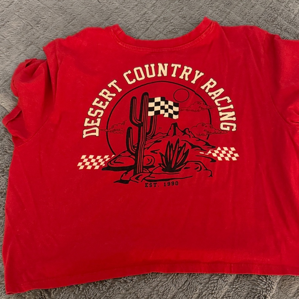 Red Desert Country Racing T-Shirt - Picture 2 of 2